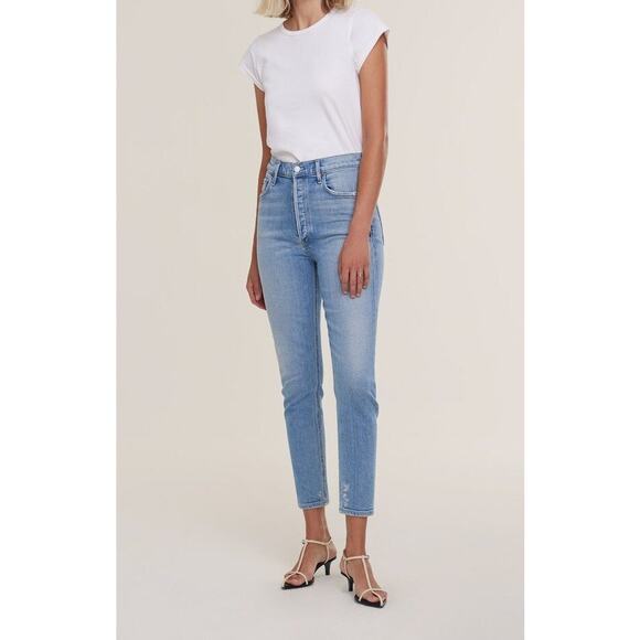 AGOLDE Nico High Rise Stretch Slim Ankle Skinny Jeans in Embark - Picture 1 of 10